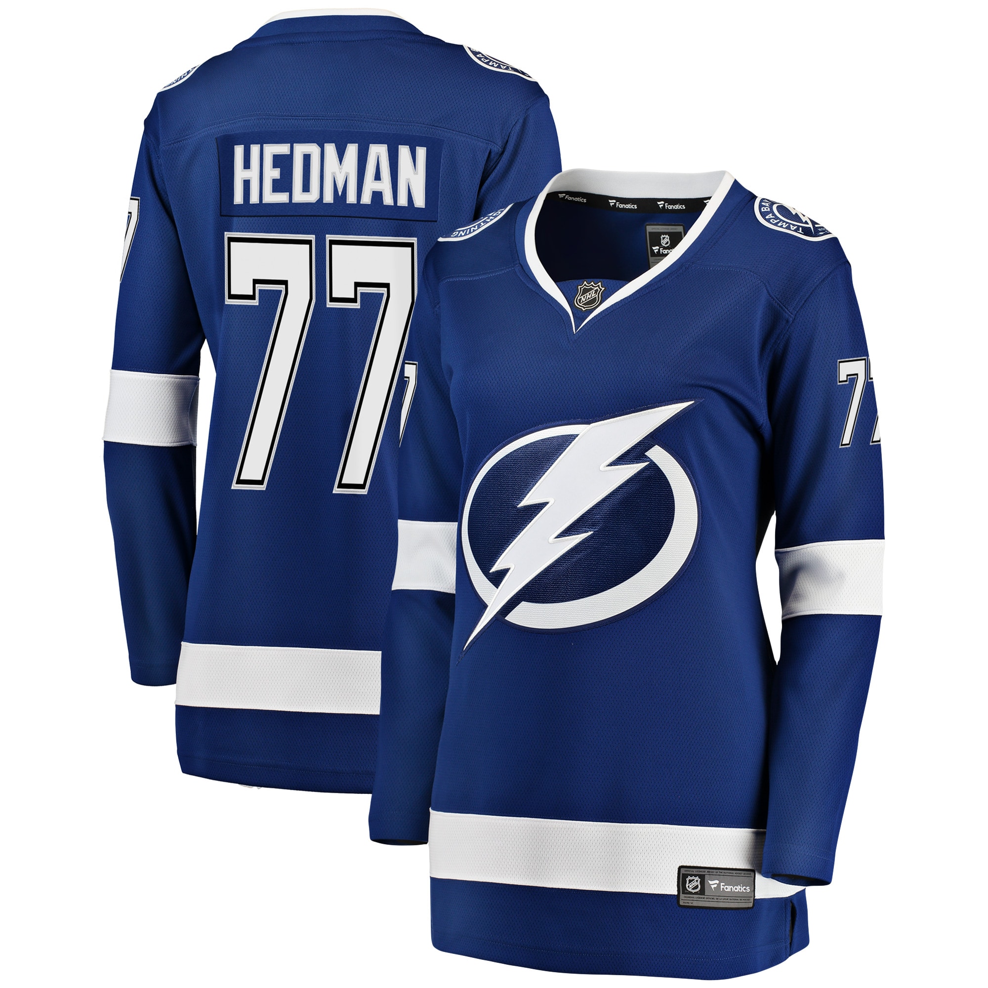 Victor Hedman Tampa Bay Lightning Branded Women's Breakaway Player Jersey – Blue