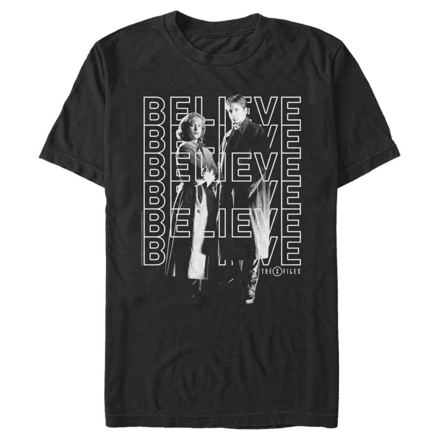 The X-Files Men’s Believe Mantra  T Shirt