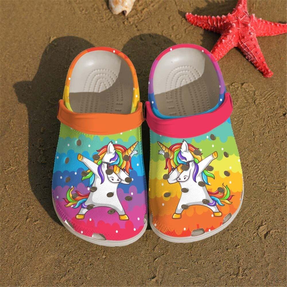 Unicorn Personalized Clog, Custom Name, Text, Color, Number Fashion Style For Women, Men, Kid, Print 3D Swag Unicorn