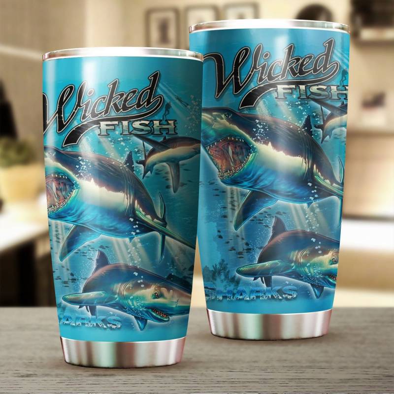 Artsyhomes [Tumbler] Love Shark Stainless Steel-122