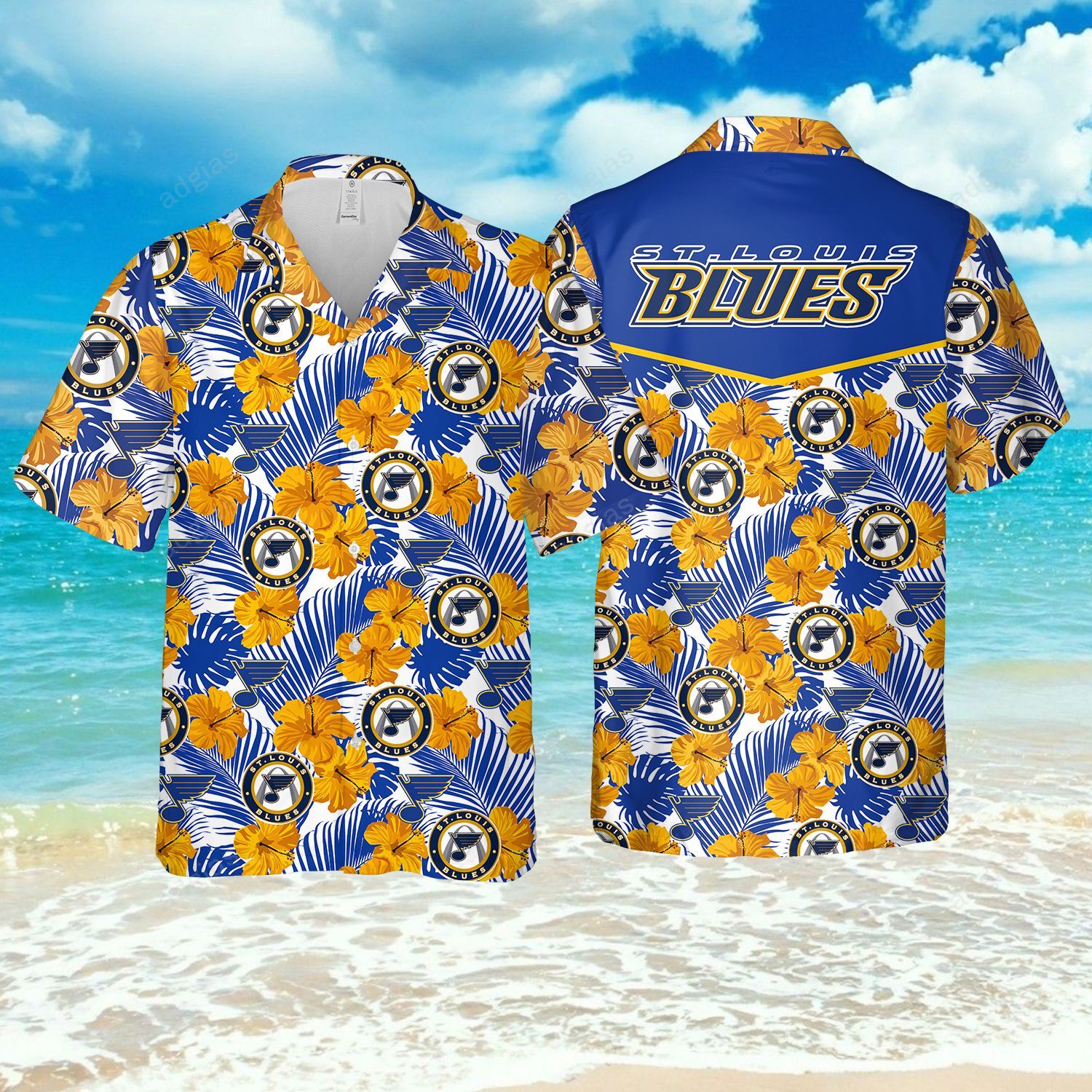 Blue Hawaii Summer Beach Shirt Ha17378