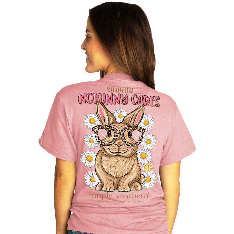 Simply Southern Preppy No Bunny Cares Logo Easter T-Shirt