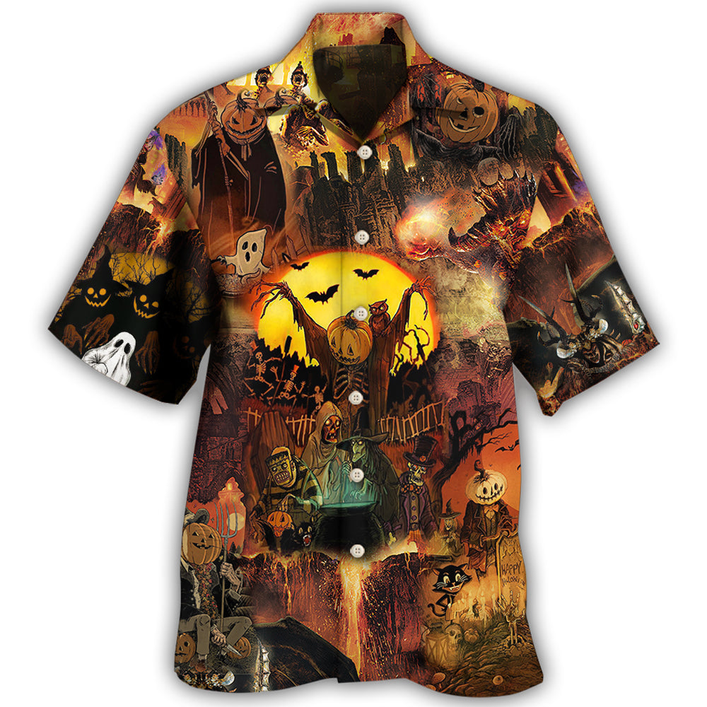 Halloween Pumpkin Ghost Scary Hawaii Shirt Ha69949