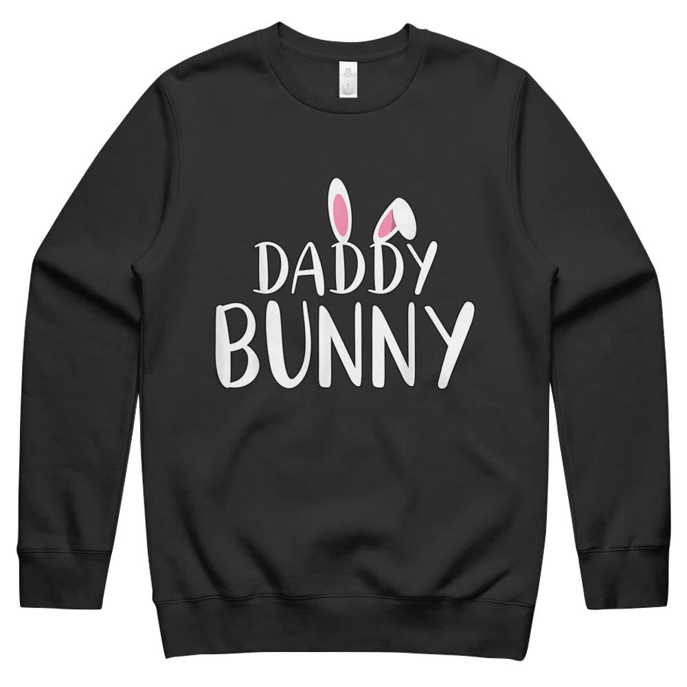 Mens Daddy Bunny Easter Shirt Pregnant Mom Matching Couple Shirts Crewneck Sweatshirt