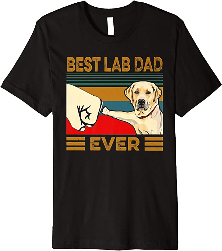 Best Lab Dad Ever Retro Vintage Premium T-Shirt