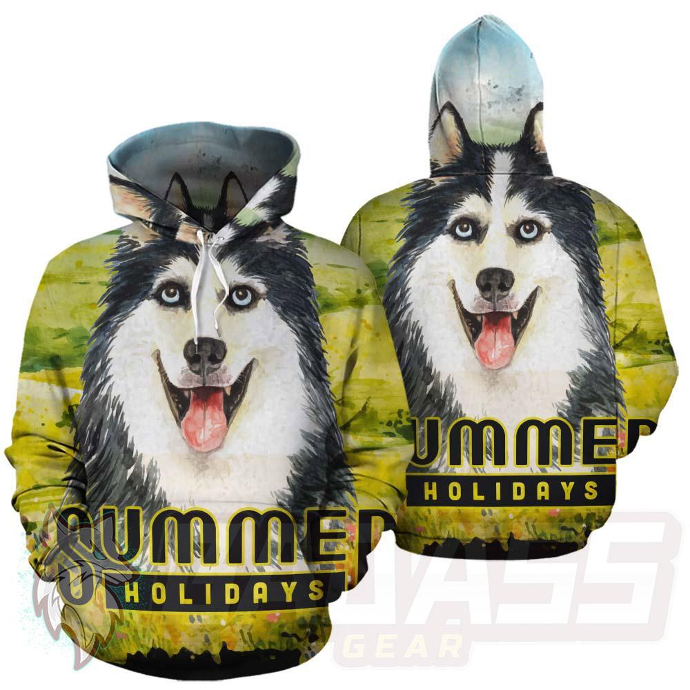Summer holidays Husky HUK-0018 Hoodie Allover