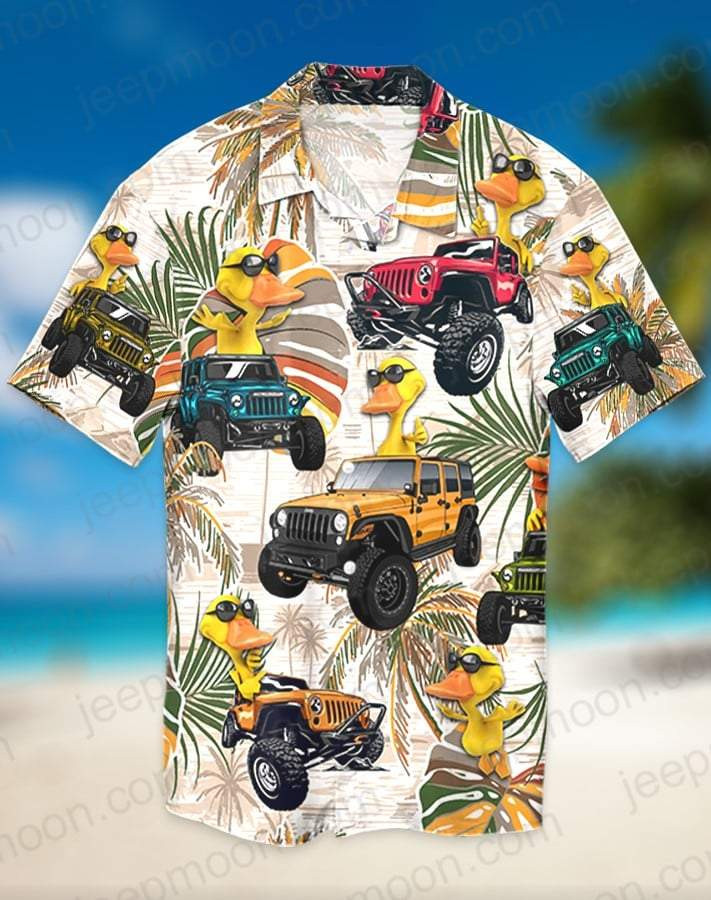 Tropical Jeep Duck Yellow Aloha Hawaii Shirts Kv Ha7713