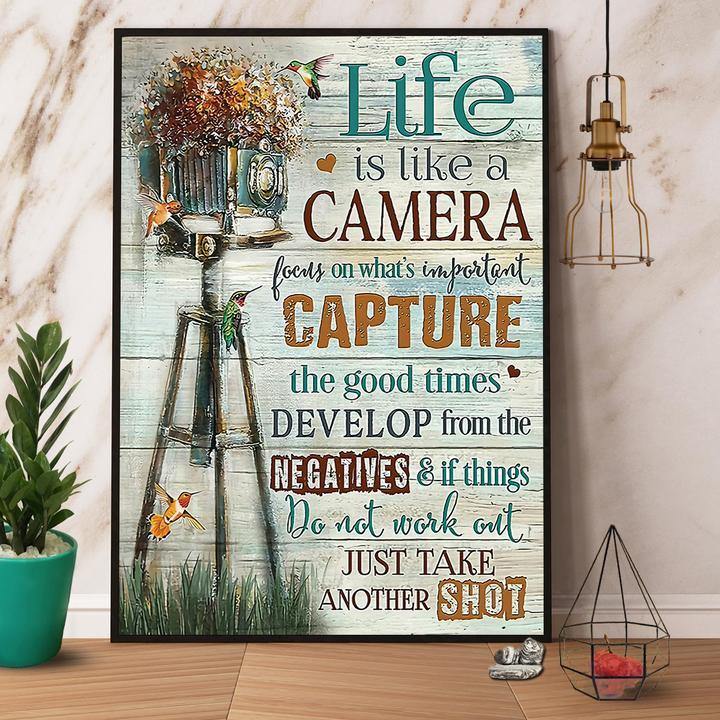 Take Another Shot Photographer Life Is Like A Camera Gift For Family Home Decor Matte Canvas Canvas Prints