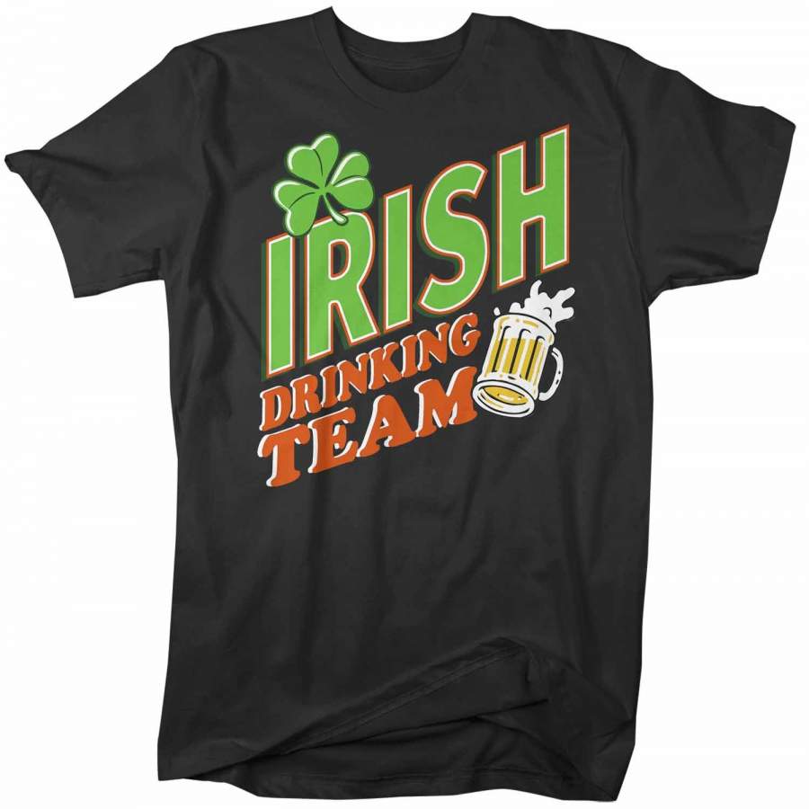 Men’s Retro Irish Drinking Team T Shirt Drinking Team Shirt Retro Hipster Shirt Vintage St. Patrick’s Day Shirt