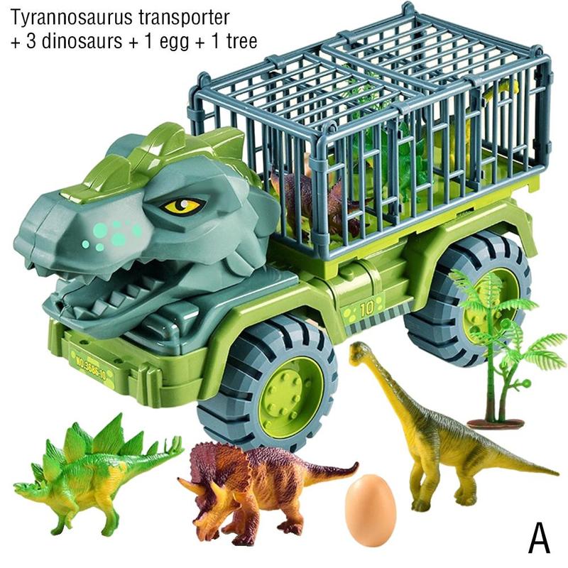 Kids Big Size Rex Dinosaur Engineering Vehicle Excavator Transport Car Toys Dump Crane Vehicle Toys For Children Christmas Gift alx