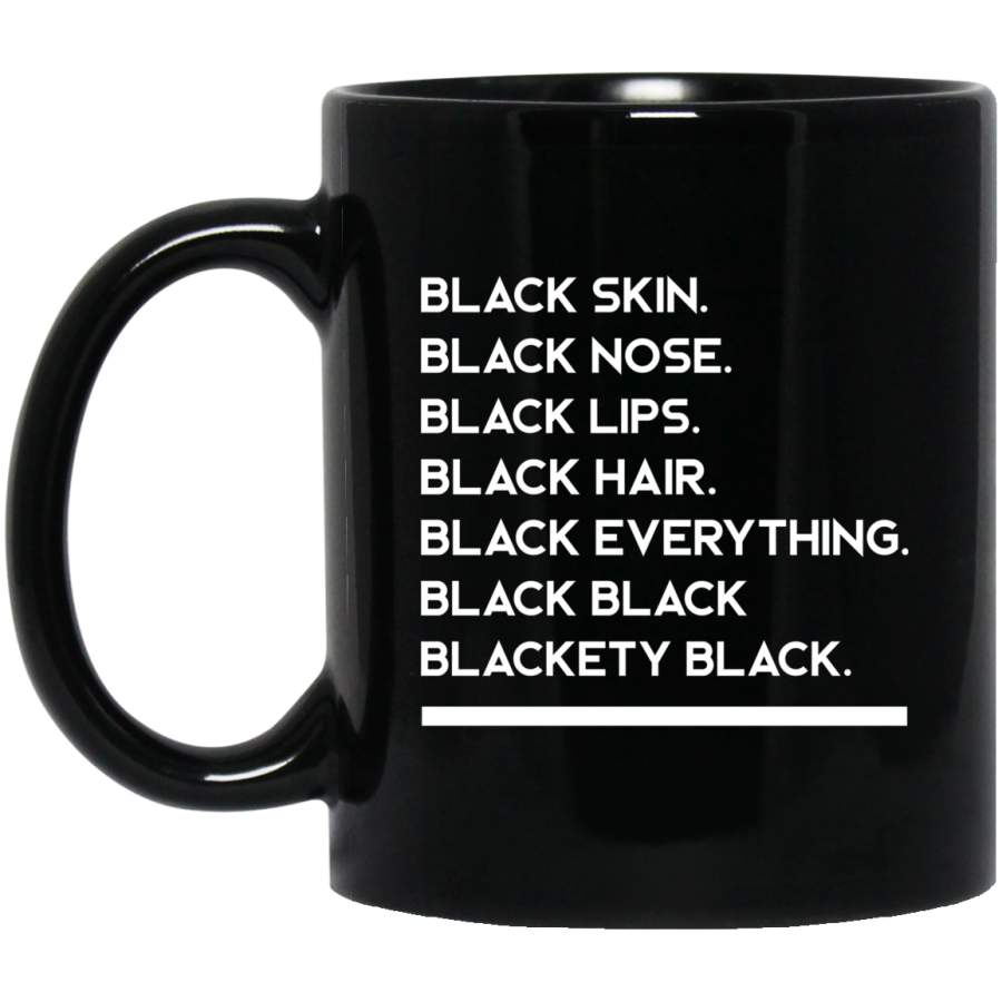 African American Coffee Mug Black Skin Black Nose Black Lips Black Hair 11oz – 15oz Black Mug