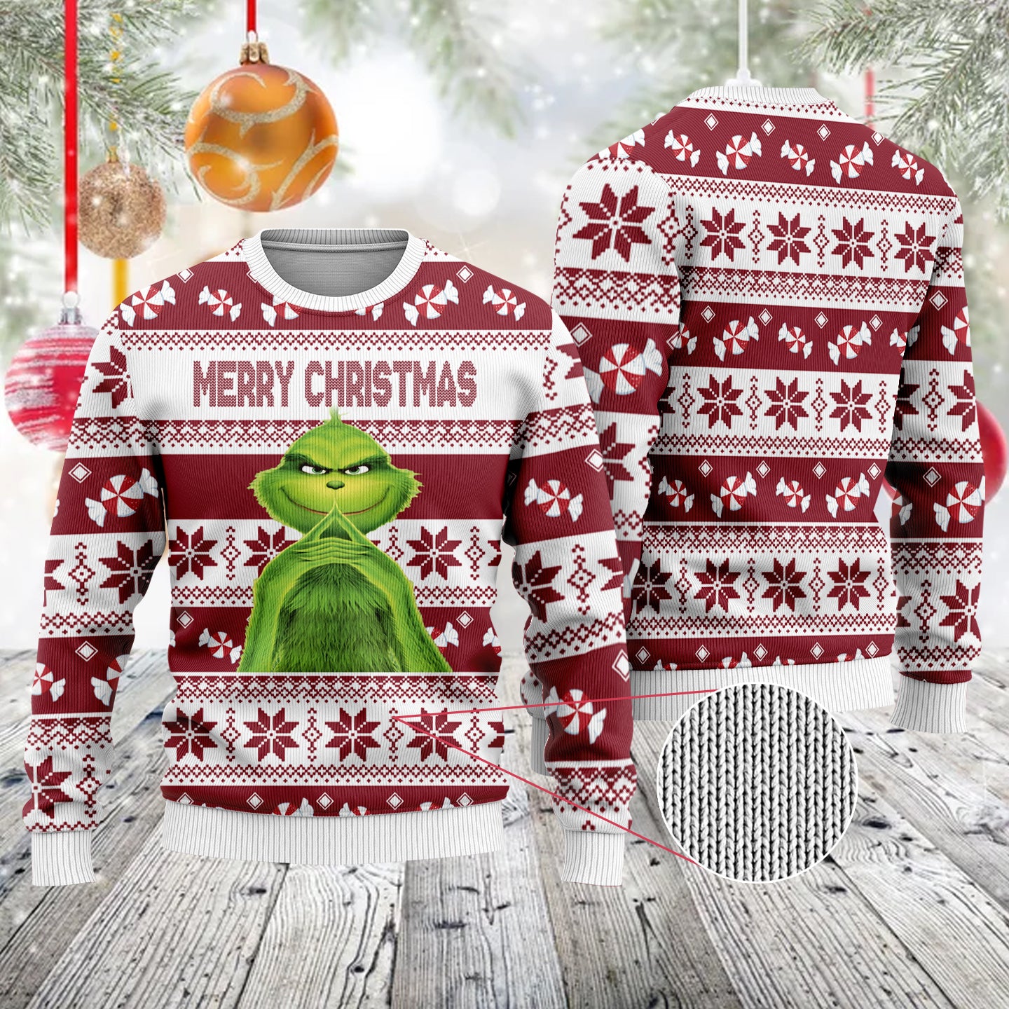 Grinch Merry Christmas Warm Red Ugly Sweater Unisex Shirt Gifts Men Women For Mother In Winter