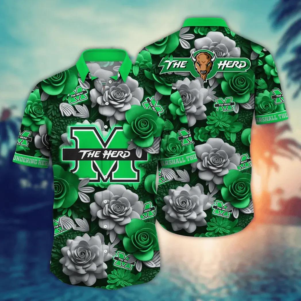Marshall Thundering Herd Ncaa Flower Aloha Hawaiian Shirt 7, Ncaa Hawaiian Shirt