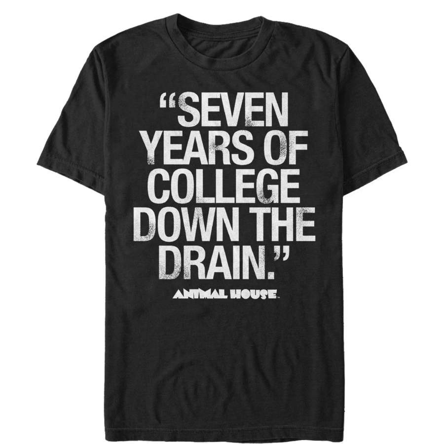 Animal House Men’s Bluto 7 Years Quote  T Shirt