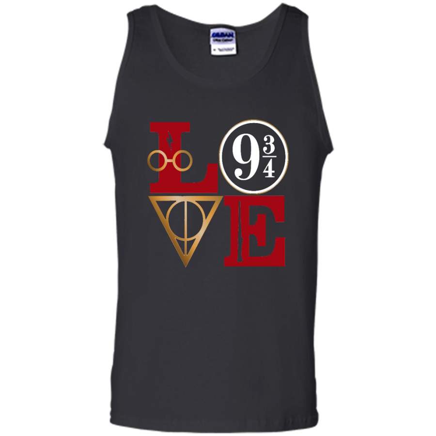 Harry Love Symbols Potter W - Canvas Unisex Tank - ReadingLLC