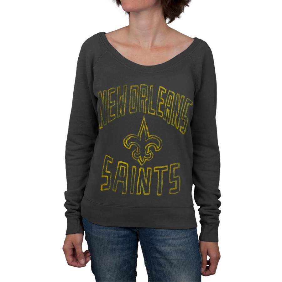 New Orleans Saints – Logo Off Shoulder Juniors Sweatshirt