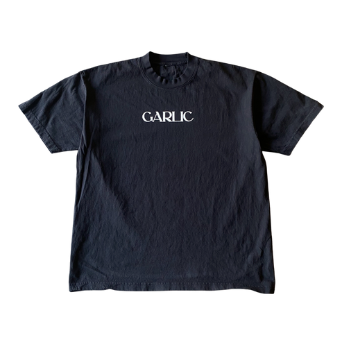 Garlic Text Tee Shirt Outfit