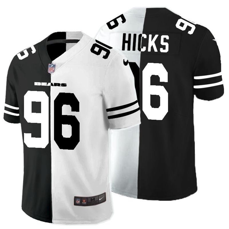 Chicago Bears Akiem Hicks #96 NFL 2020 Black And White Jersey