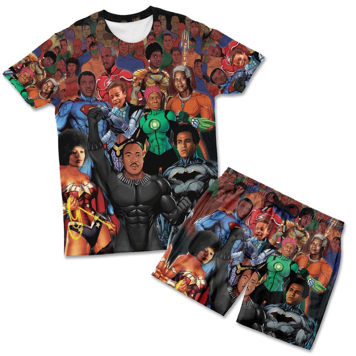 Super Heroes T-Shirt And Shorts Set