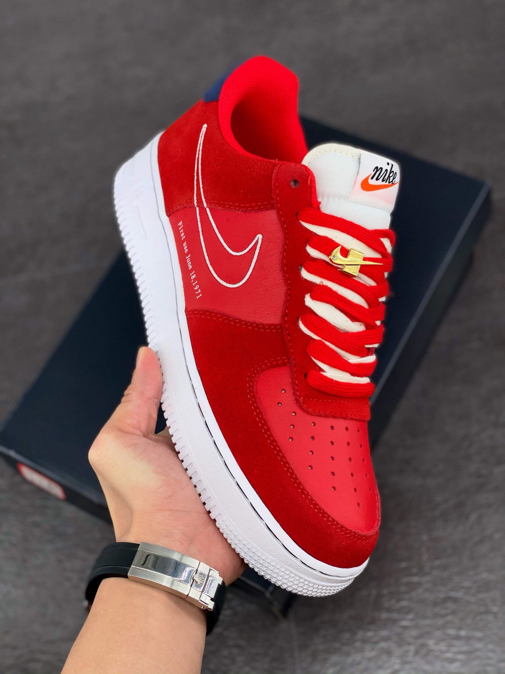 Nike Air Force 1 Low First Use University RedWhite-Blue 5340440