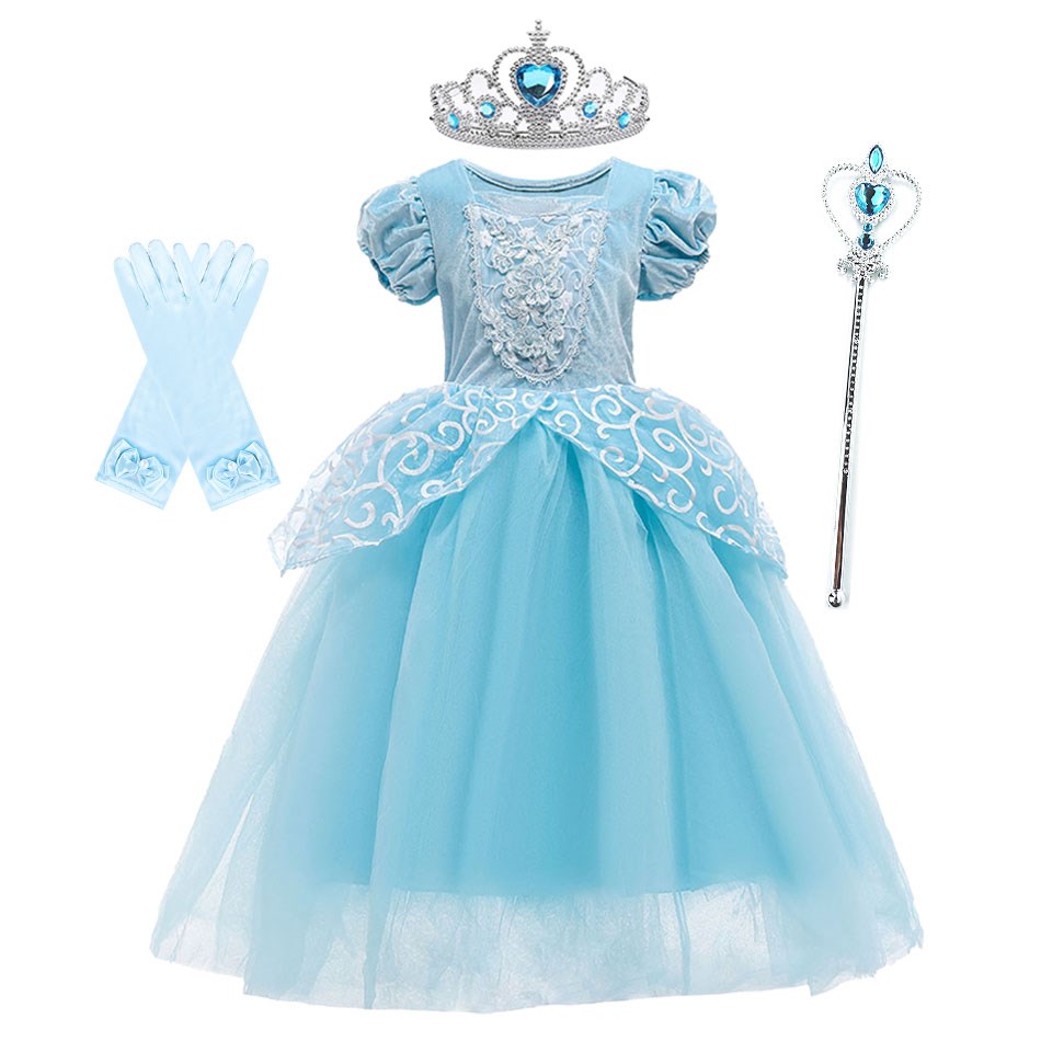 3-10 Years Children Princess Costume Girl Cinderella Dress Baby Girl Birthday Party Christmas Evening Dress Girl Princess Dress alx