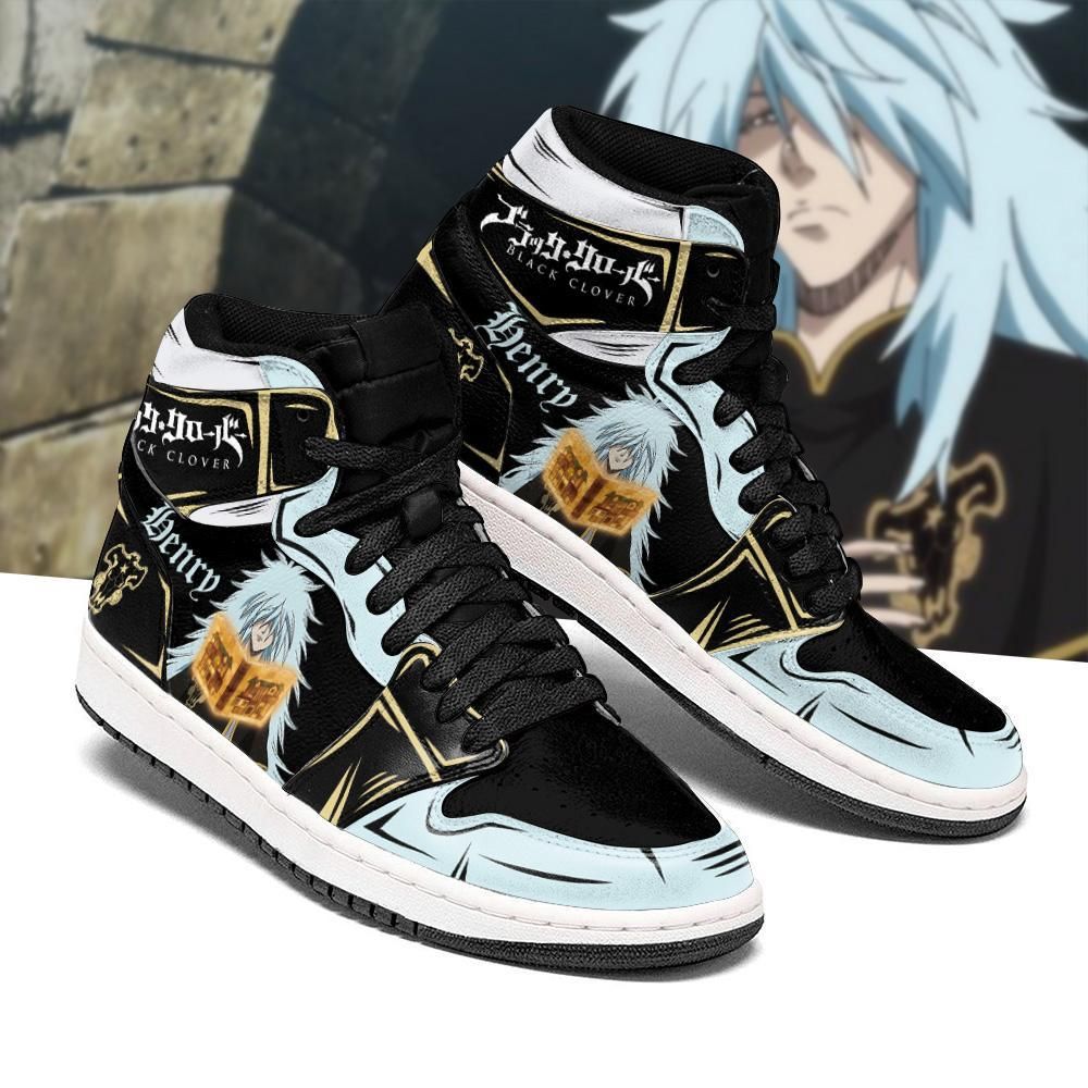Black Bull Henry Black Clover Anime Air Jordan Shoes Sport Sneakers