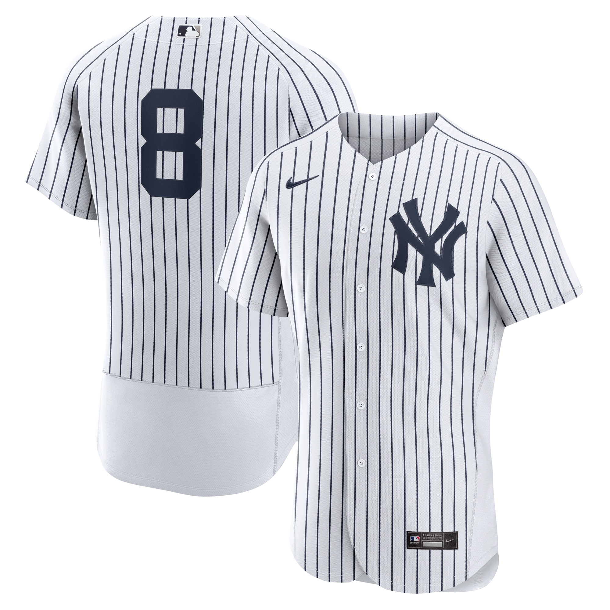 Men’s New York Yankees Yogi Berra White Home Authentic Retired Player Jersey