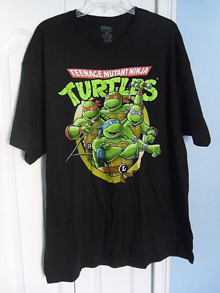 Teenage Mutant Ninja Turtles S Black Classic Shirt Turtle Group X 2 Shirt