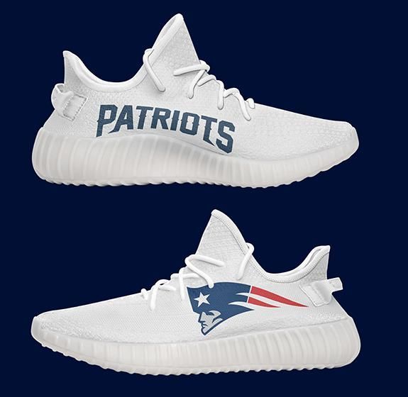 Custom Shoes Yeezy New England Patriots Custom Yeezy Shoes 2