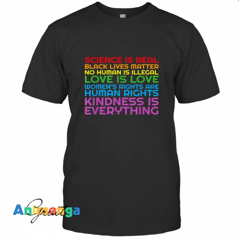 Rainbow Black Lives Matter Science GLBTQ anti ICE T-shirt