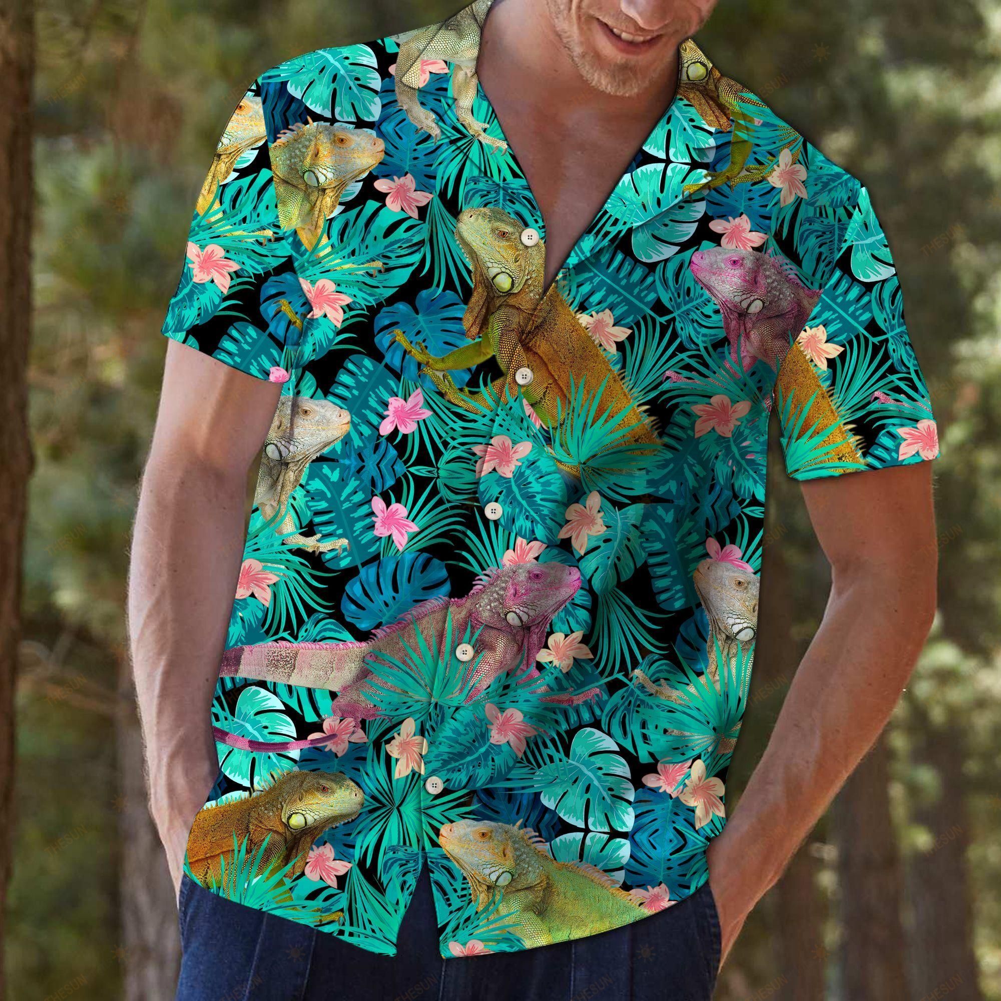 Iguanas Tropical Hawaiian Shirt Ha58020