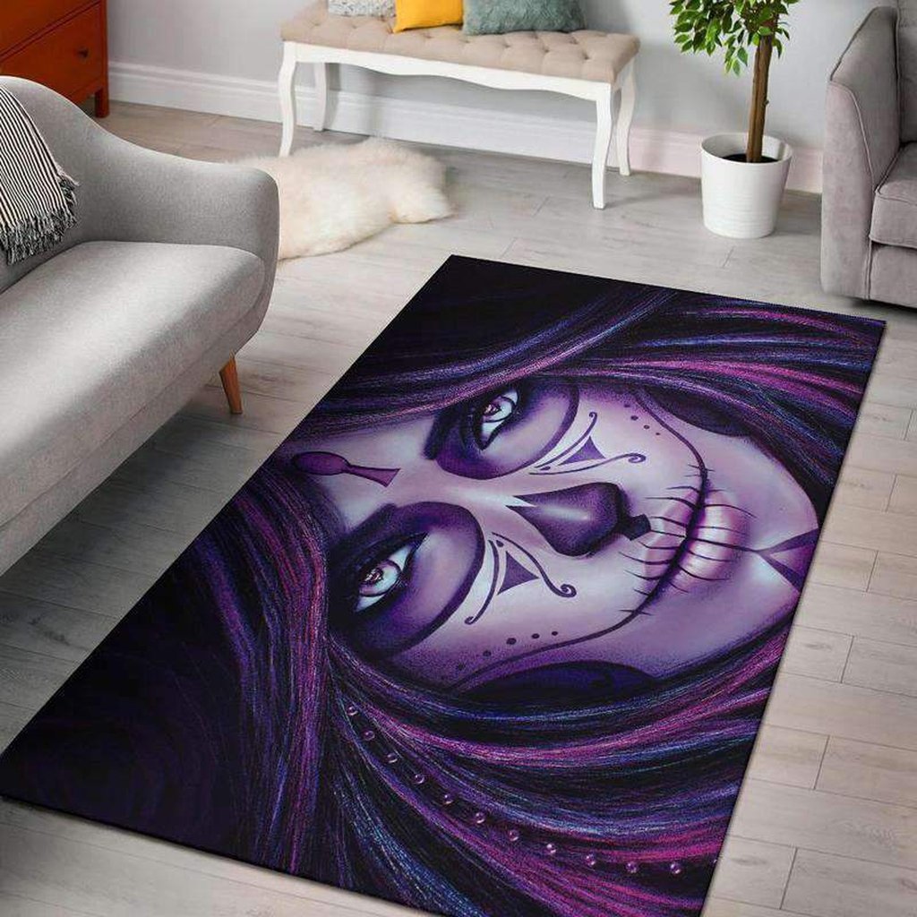 “Dia De Los Muertos” Premium Skull Area Rug