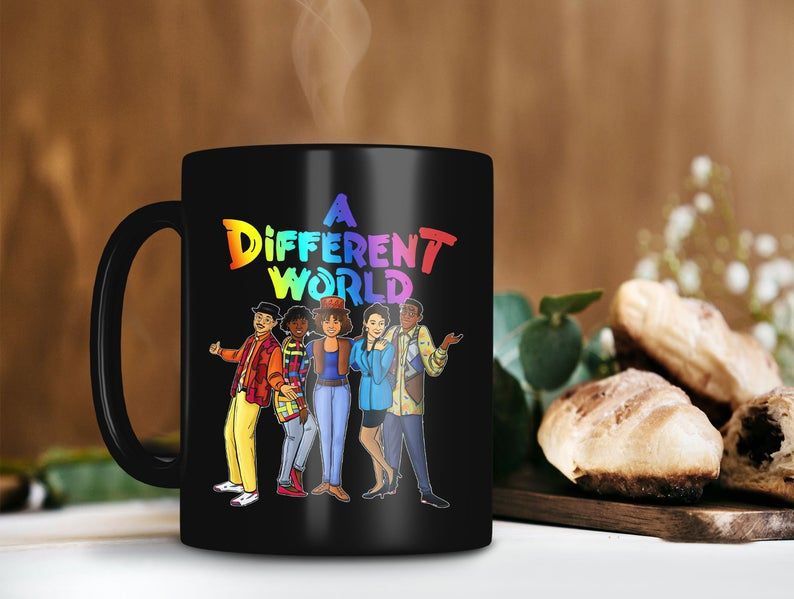 Black Mug Ron Lena And Dwayne Cleofis In A Different World Sitcom Movies Mug Retro Vintage Premium Sublime Ceramic Coffee Mug H99