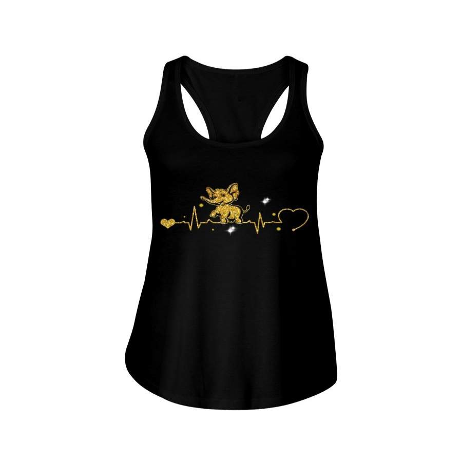 The Beat Of Elephant Love Heart 2020 Trending Ladies Flowy Tank