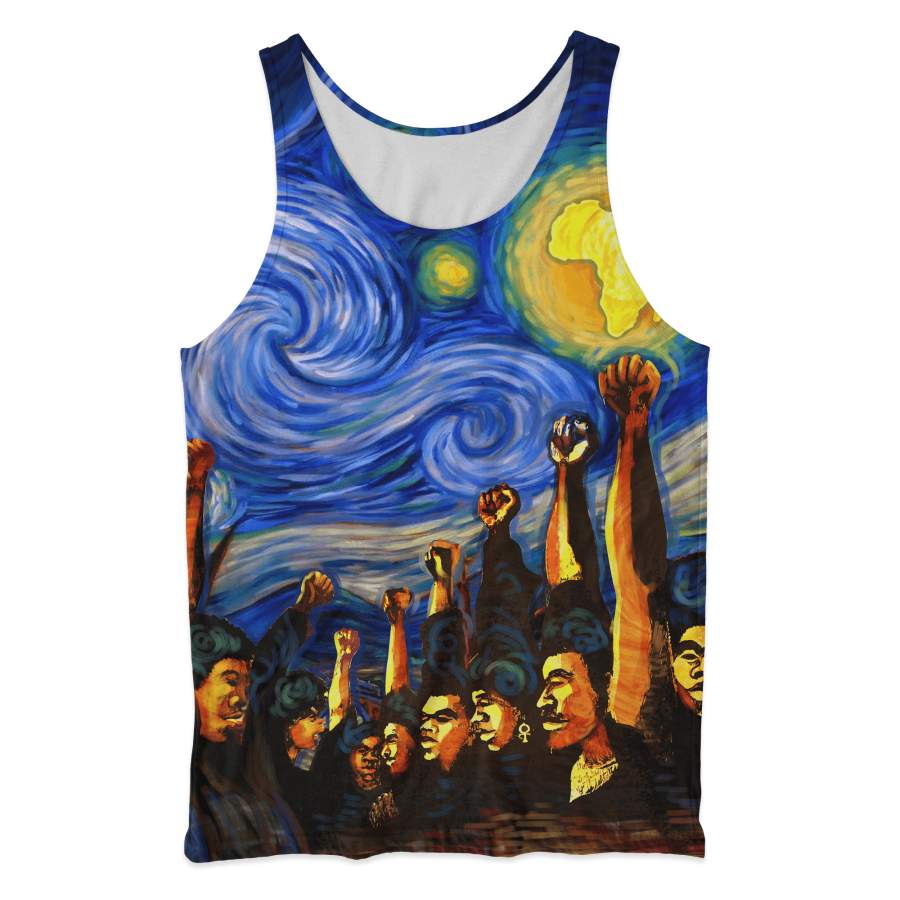 Starry Night Black Power Tank Top