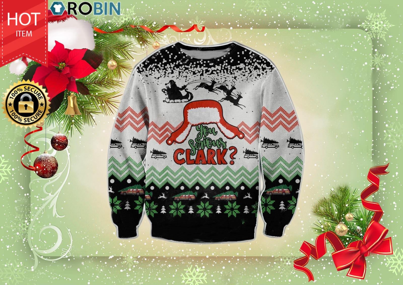 You Serious Clark Christmas Wool Ugly Sweater