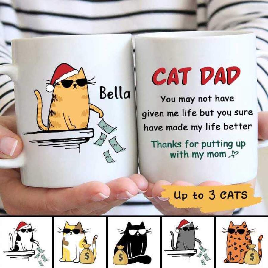 Naughty Cat Dad Better Life Personalized Mug