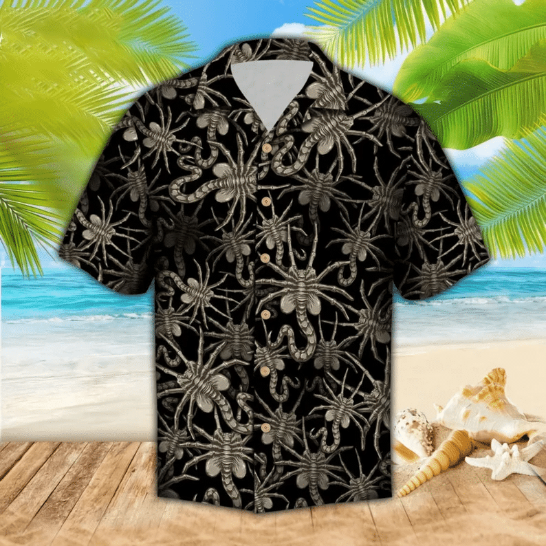 Face Hugger Alien All Over Print Hawaii Shirt Ha35406