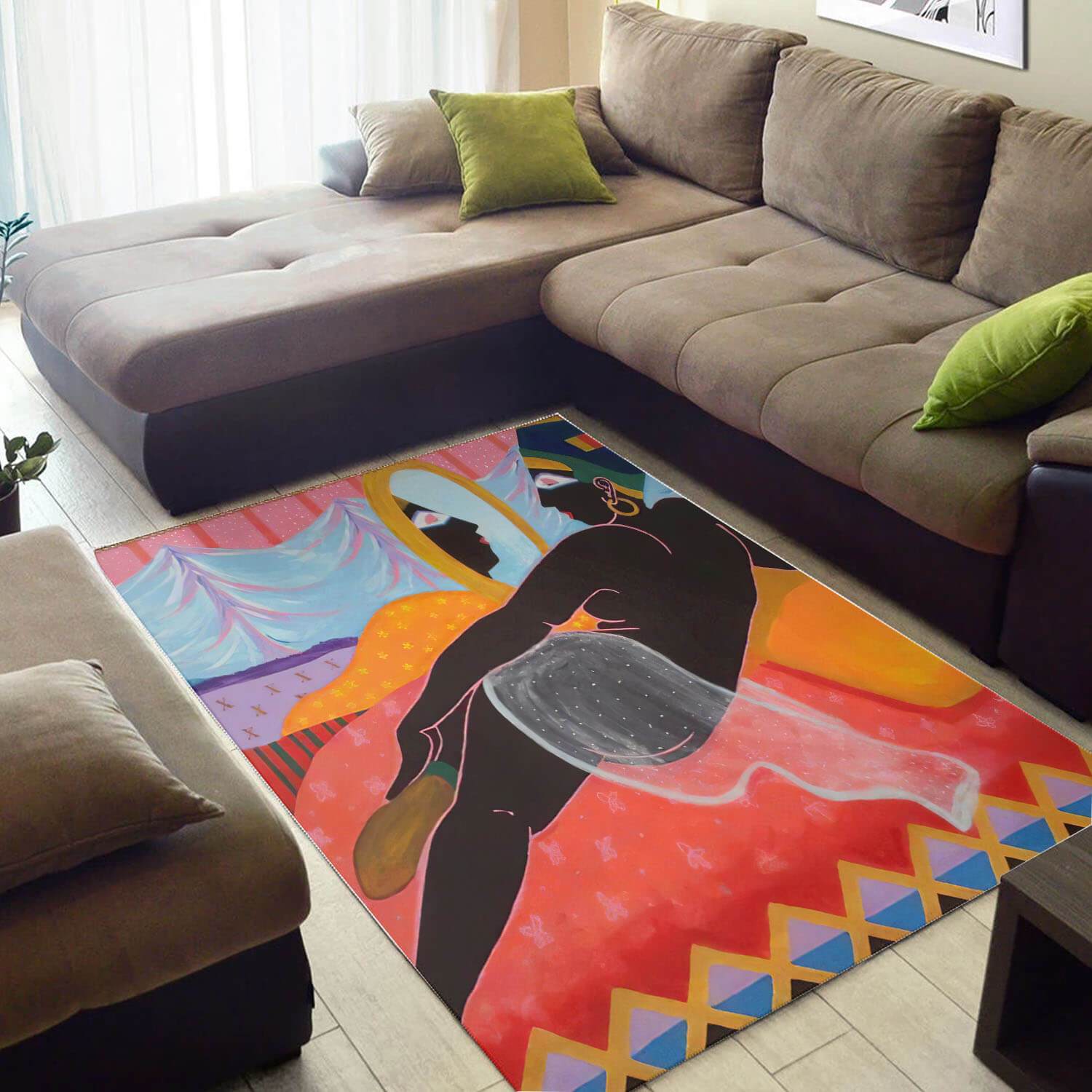 Trendy African Style Rugs Beautiful African Black Girl African Style Floor Rugs African Inspired Home Decor BPS3940