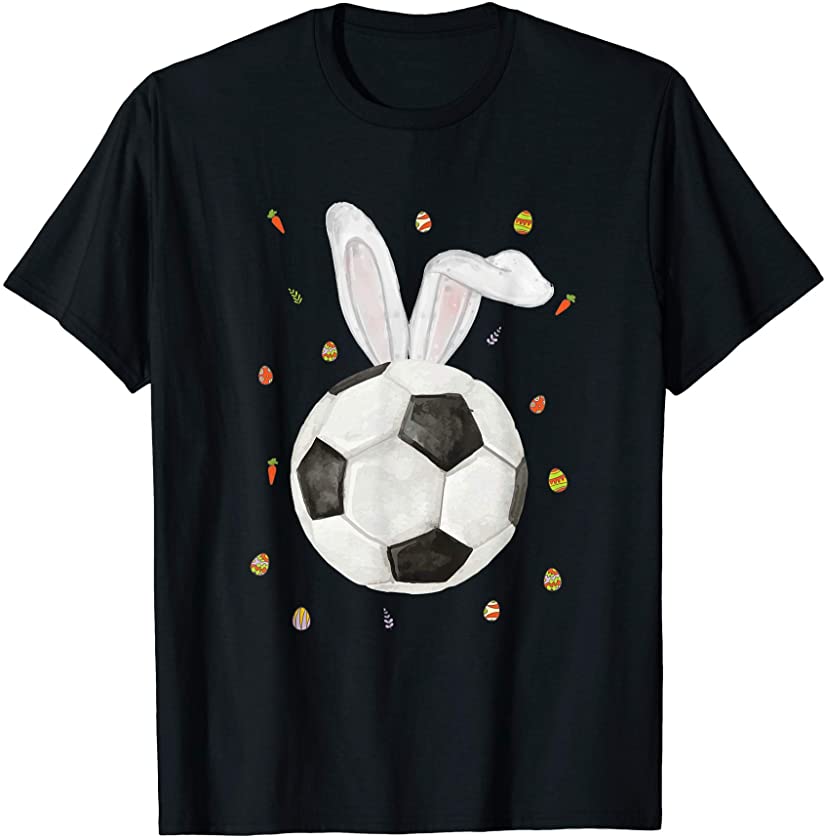 Soccer Easter Day Rabbit Easter Bunny Boys Kids 2021 T-Shirt