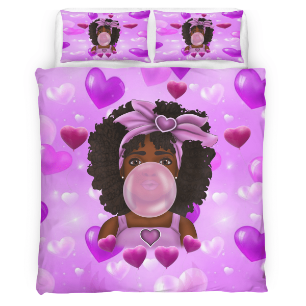 African American Black Kids Melanin Poppin Bubble Baby All Over Print 3D Bedding Set