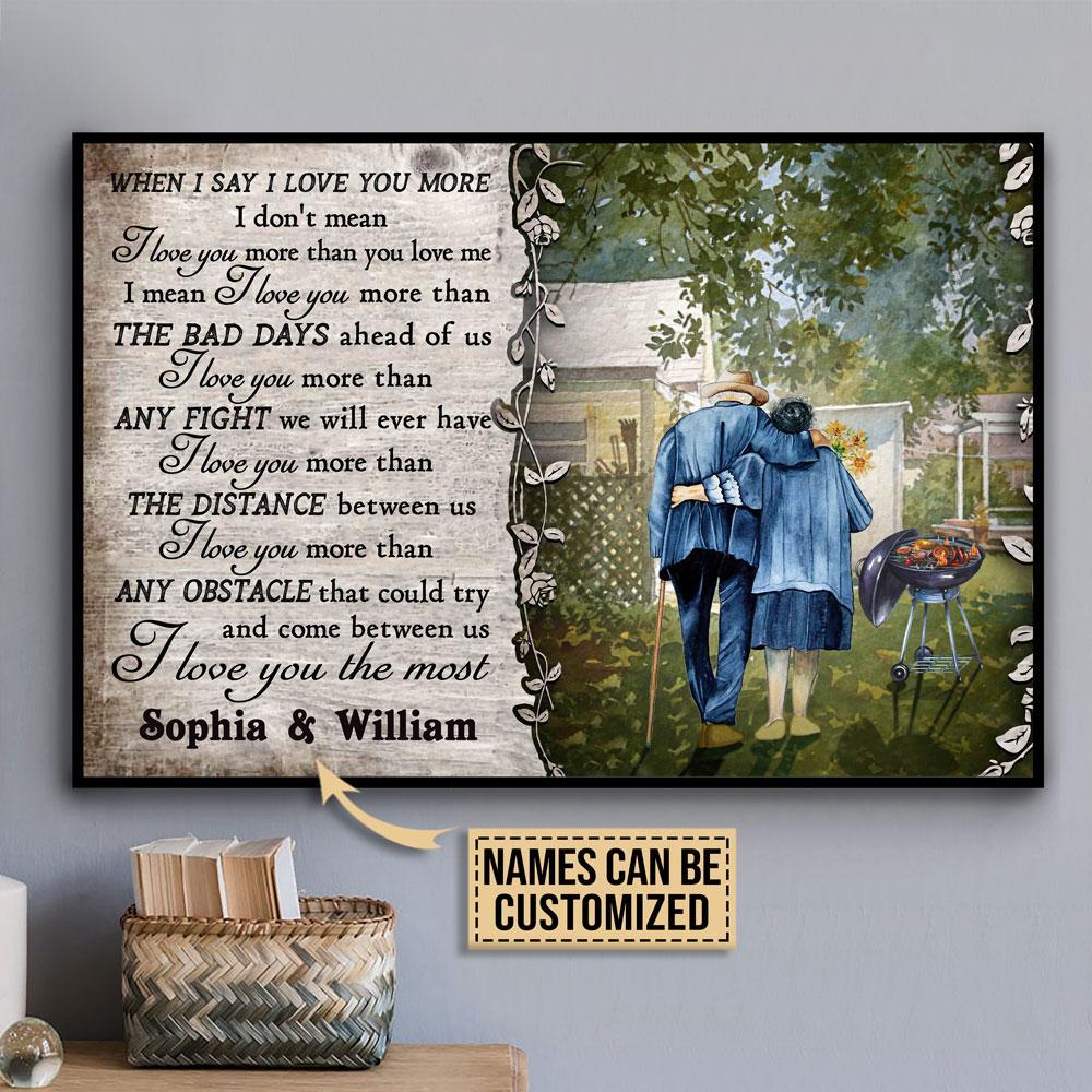 Personalized Grilling Couple When I Say I Love You Customized Poster