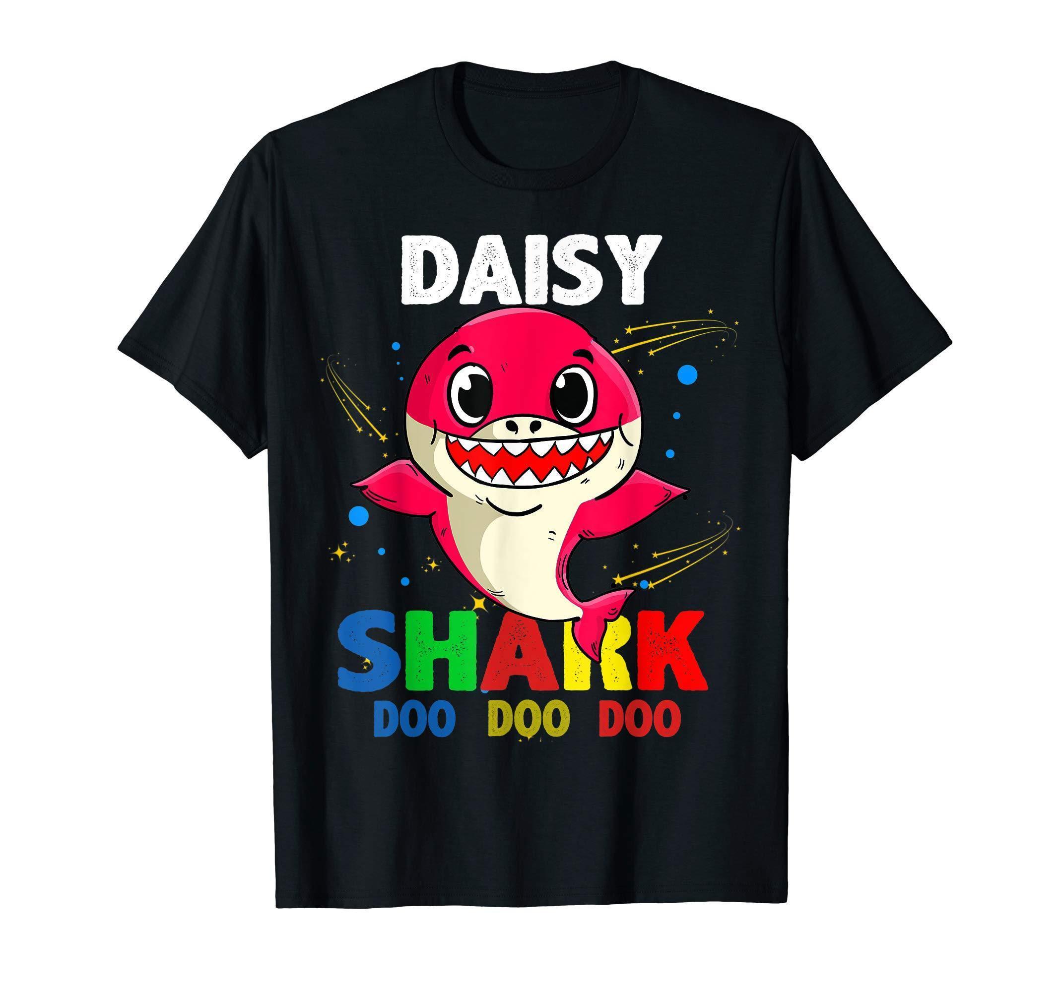 Custom Name Daisy Shark Doo Doo Doo Shark Funny T Shirt