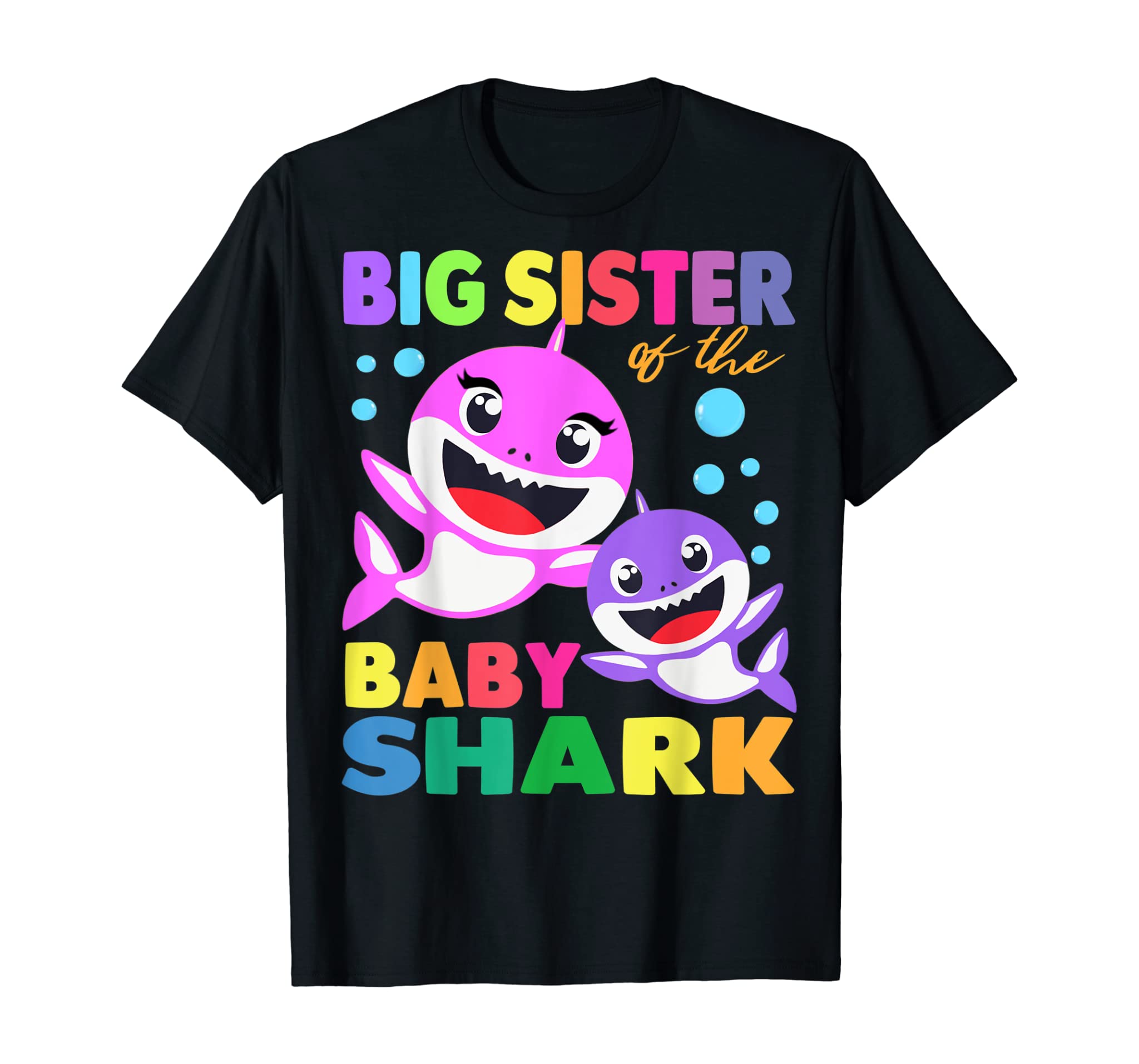 Big Sister Of The Baby Shark Birthday Big Sister Shark Shirt