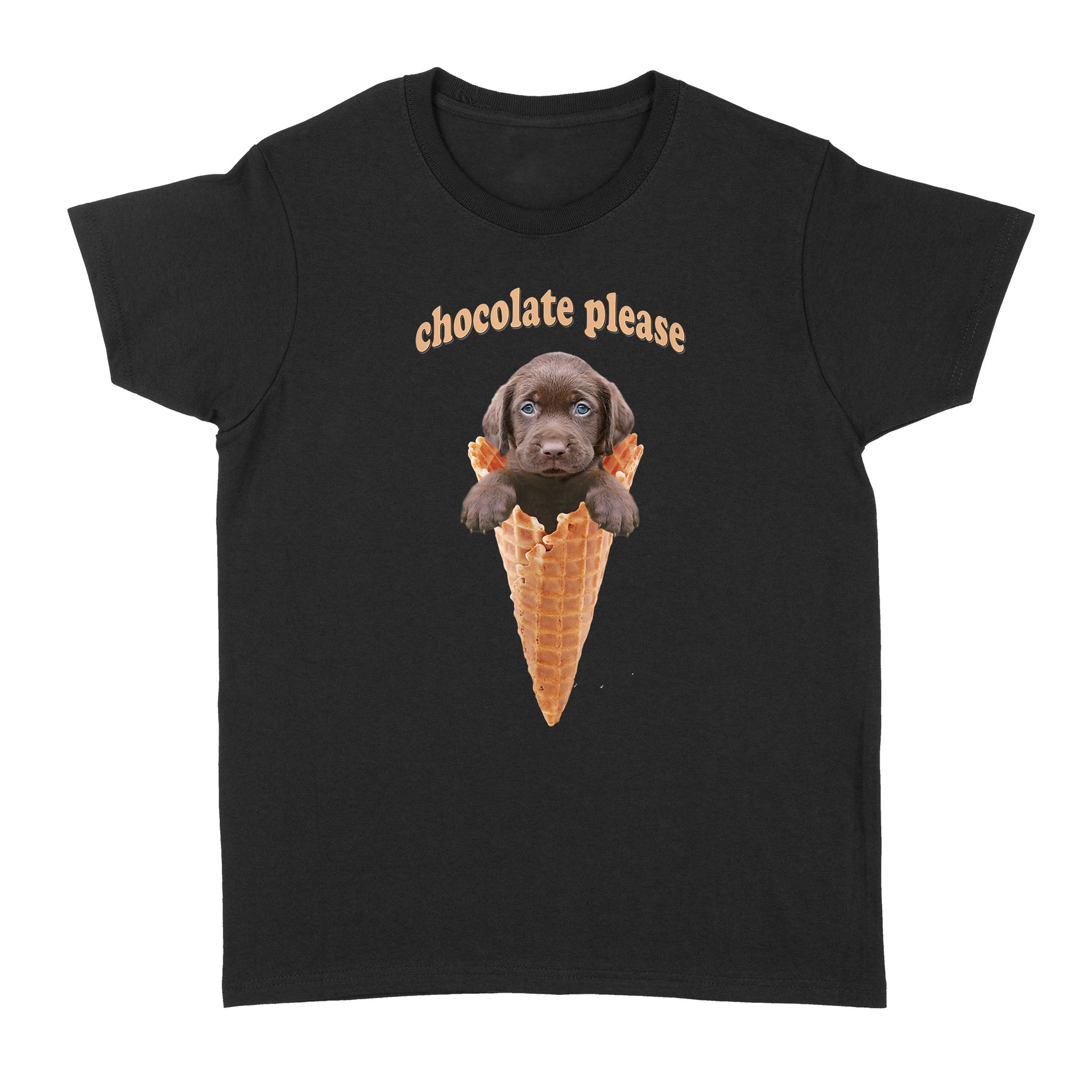 Chocolate Lab Waffle Cone Ice Cream Cute Puppy Dog, Funny Gift – Standard Women’s T-shirt