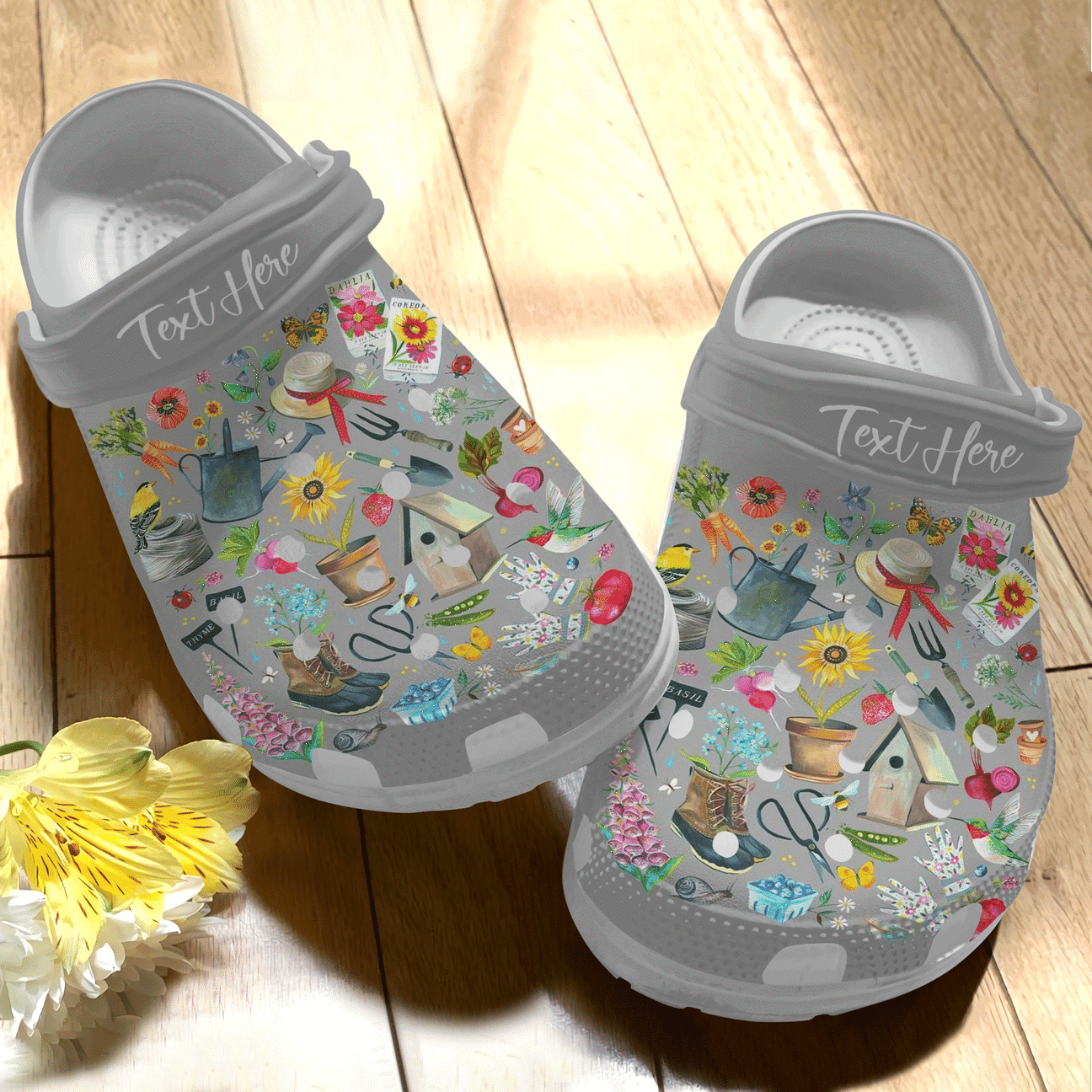 Gardening Personalized Personalize Clog, Custom Name, Text, Fashion Style For Women, Men, Kid, Print 3D Love Gardening