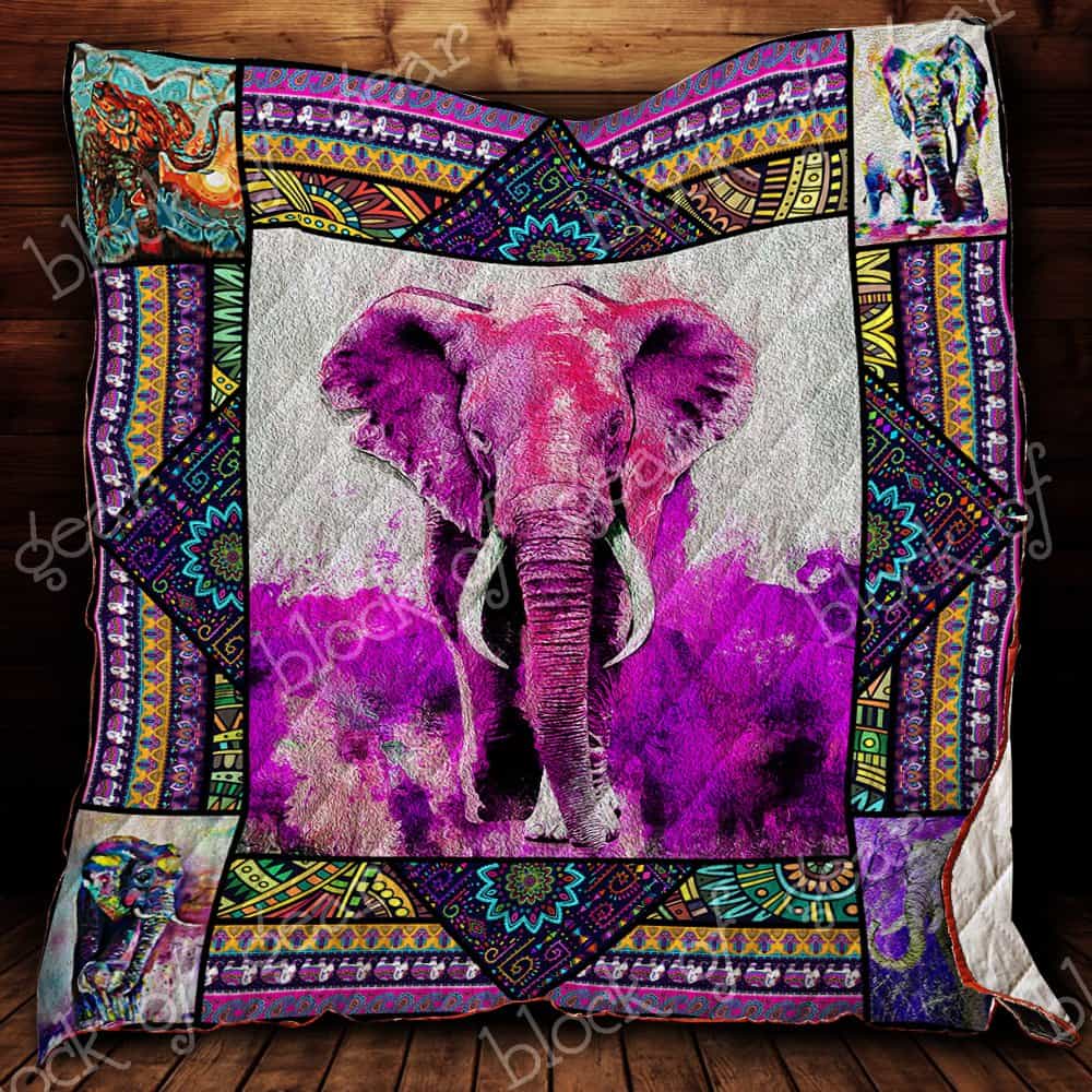 African Elephant Hippie Quilt Ss300