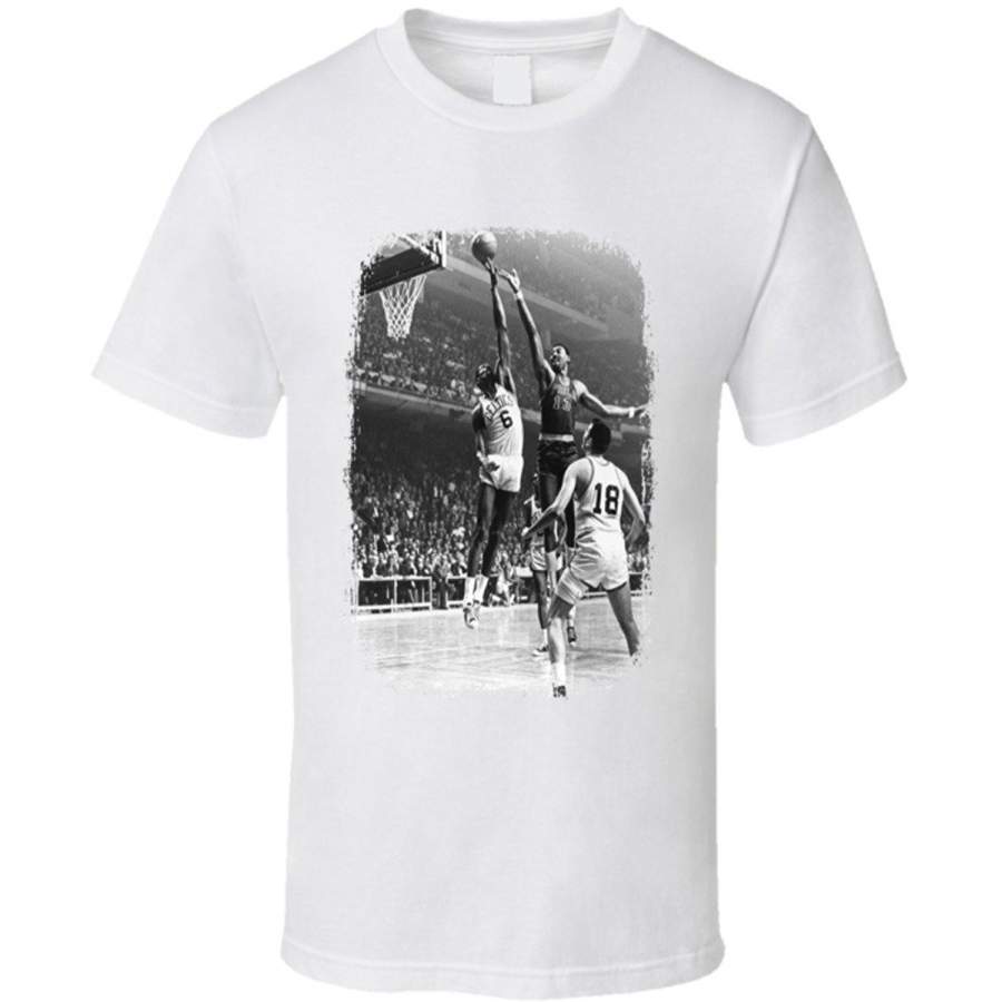 Bill Russell Basketball Celebrity Tribute Sports T Shirt Fashion O-Neck Short Sleeved T-Shirts Summer Funny Loose Punk Tee Shirt For Men