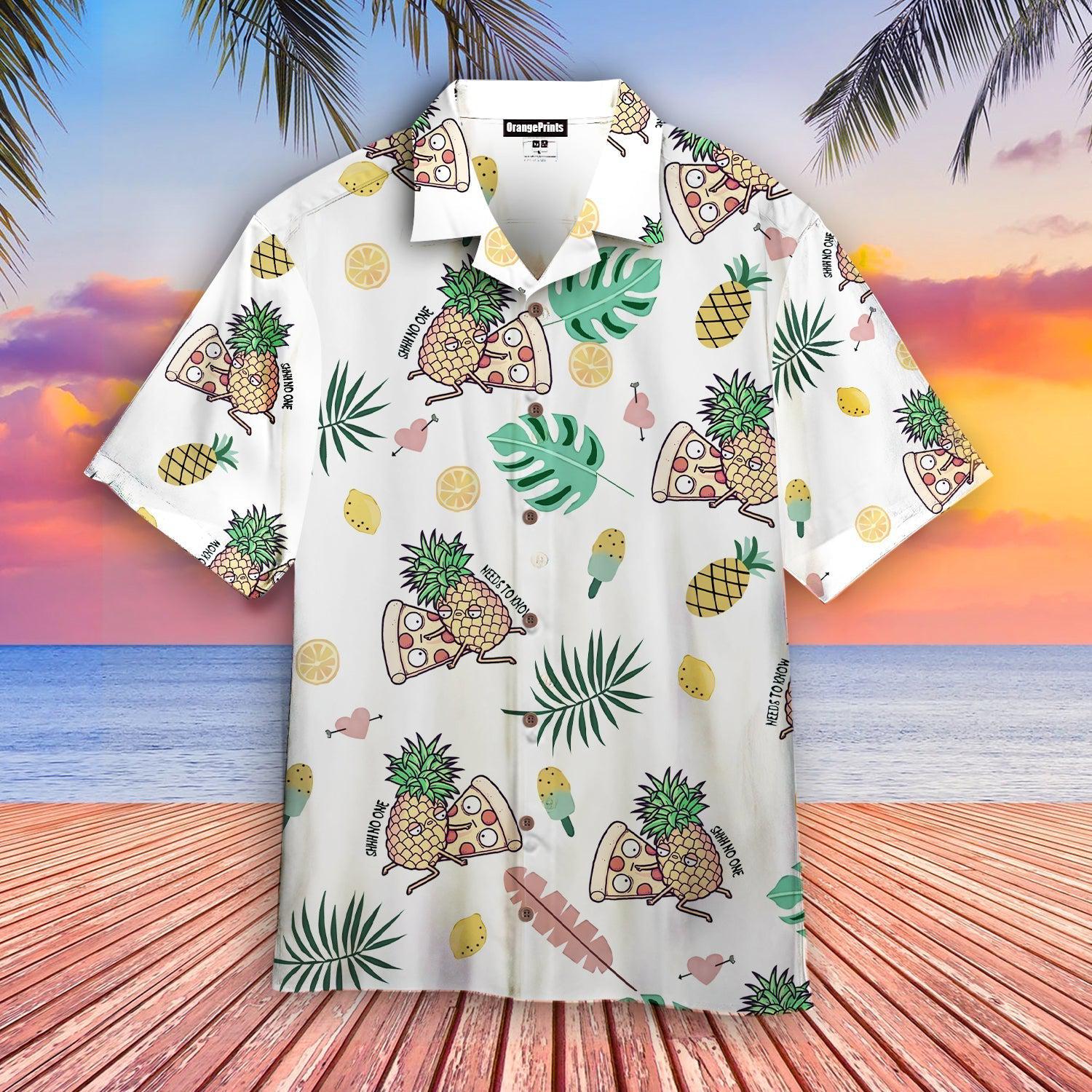 Pizza Pineapple Cartoon Hawaii Shirt For Men Women Ha109702