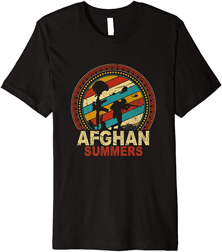 Afghan Summers Veteran Vintage Afghanistan Veterans Gifts Premium T-Shirt